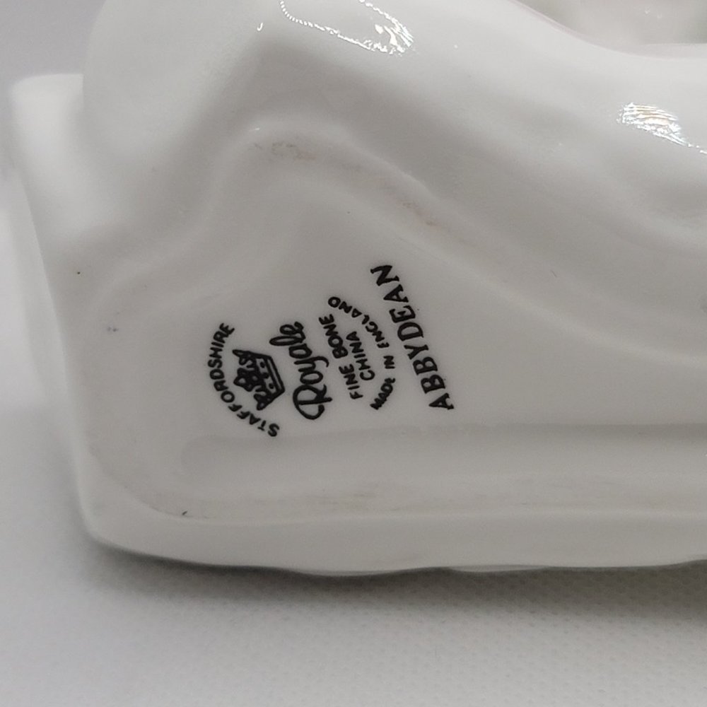 Staffordshire Royale Fine Bone China - Floral Log / Made in England / Abbydean - Picture 6 of 6